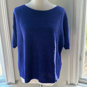 Eileen Fisher Boxy Ribbed Sweater, Size S/P, Like New